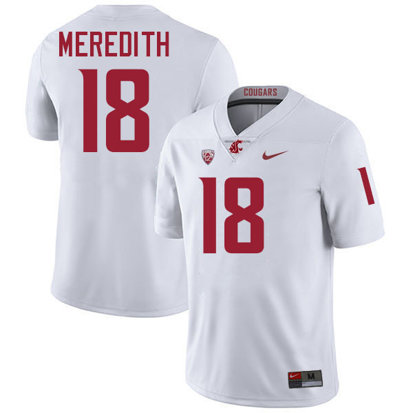 Joshua Meredith WSU Cougars Jersey.Washington State Cougars #18 Joshua Meredith Jersey Youth-White
